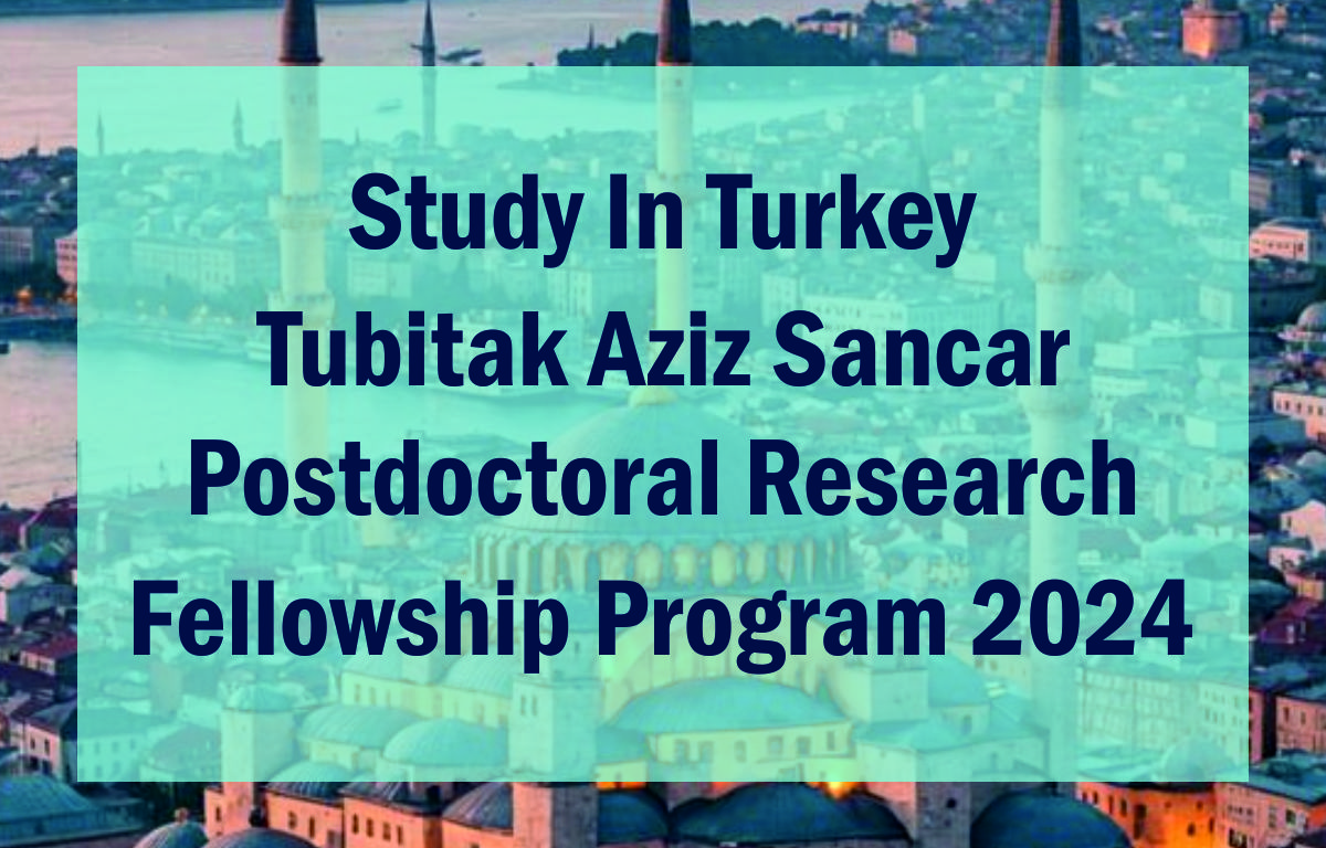 Study In Turkey: Tubitak Aziz Sancar Postdoctoral Research Fellowship Program 2024