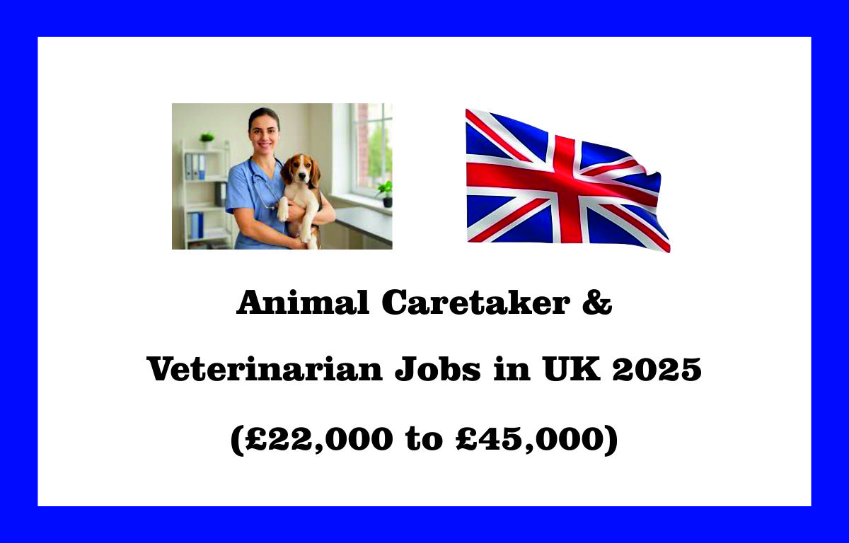 Animal Caretaker & Veterinarian Jobs in UK 2025 (£22,000 to £45,000)