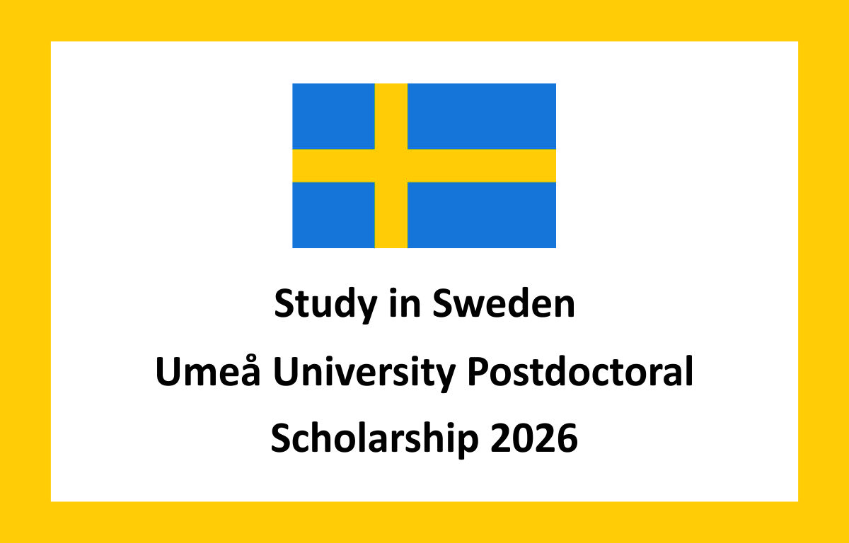 Study in Sweden | Umeå University Postdoctoral Scholarship 2026