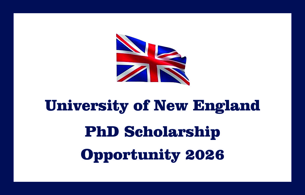 University of New England PhD Scholarship Opportunity 2026